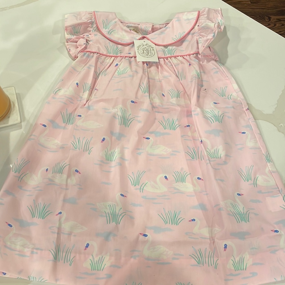 The Beaufort Bonnet Company Angel Sleeve Holly Day Dress Swan.  NWT Size 8